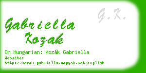 gabriella kozak business card