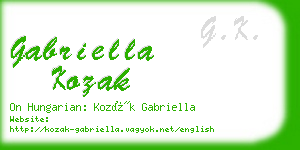 gabriella kozak business card